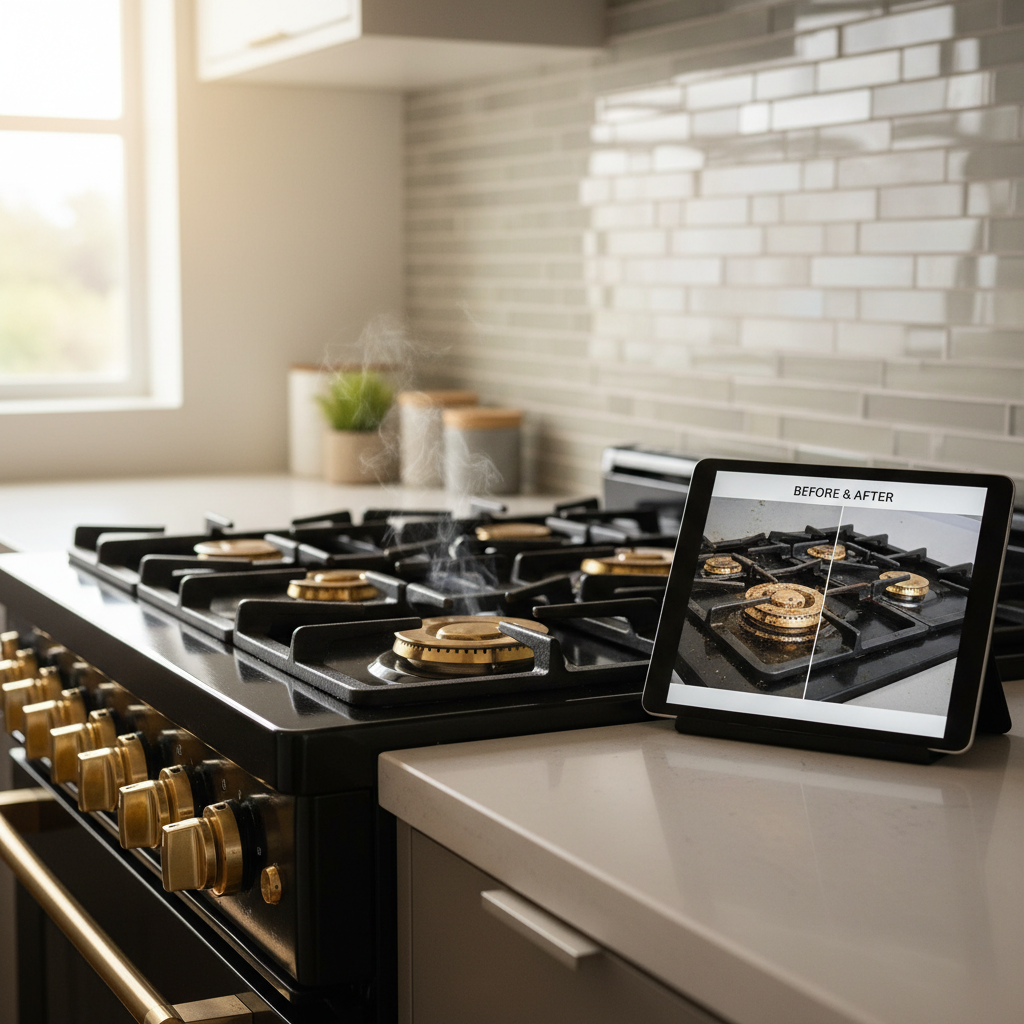 Błyskawiczne Triki na&nbsp;Idealnie Czystą Czarną Kuchenkę Gazową!