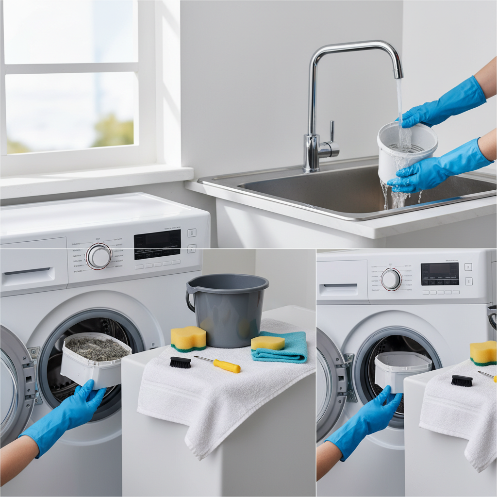 brudny filtr w pralce