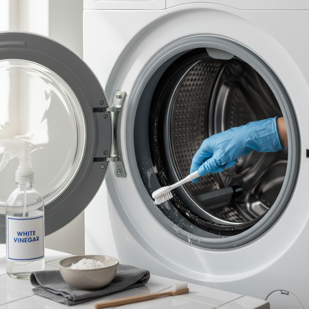 czym wyczyścić uszczelki w pralce