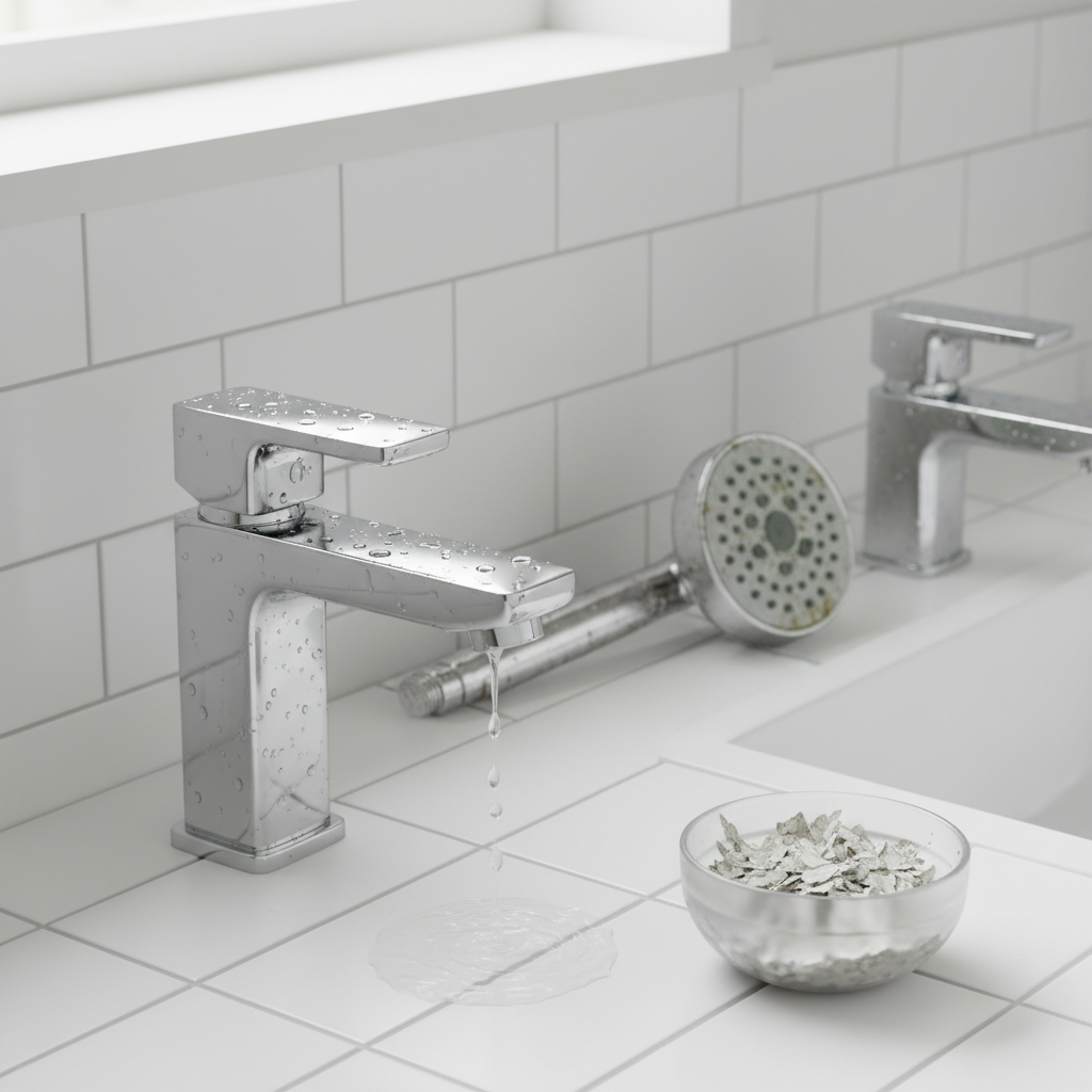 jak odkamienić baterię prysznicową