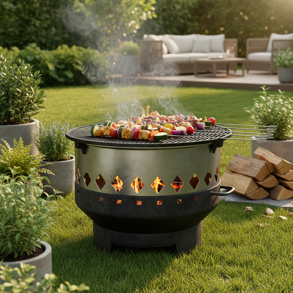 Bęben od&nbsp;pralki: Pomysły DIY na&nbsp;Grill & Palenisko Ogrodowe