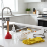 całkowicie zapchany zlew