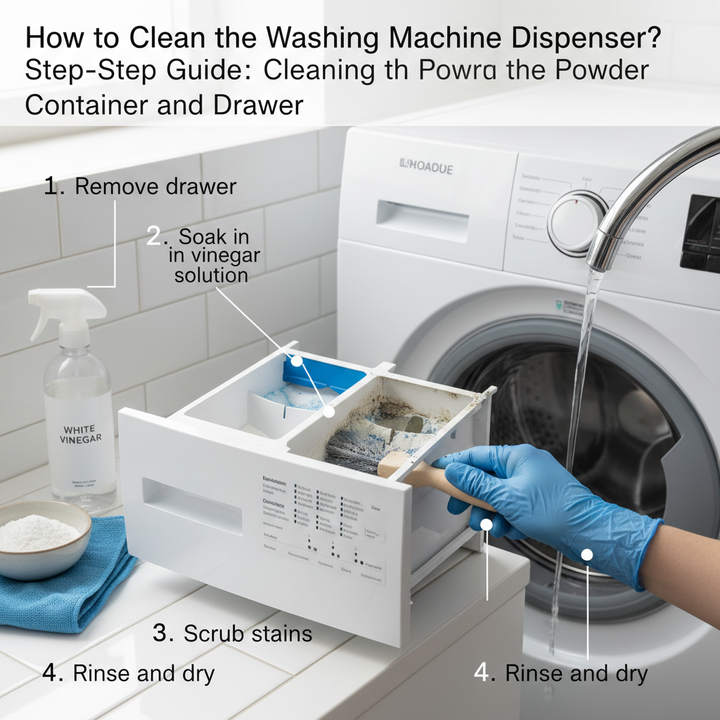 czym wyczyścić dozownik w pralce