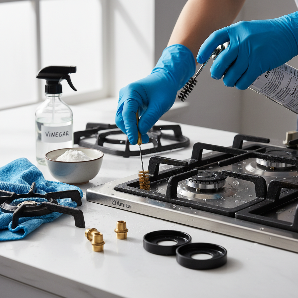 czyszczenie dysz w kuchence gazowej