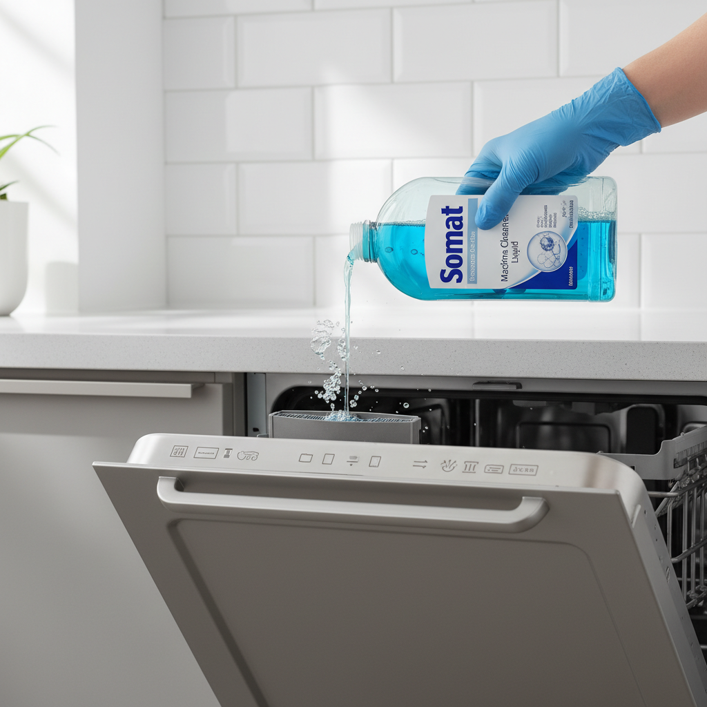 gdzie wlać płyn do czyszczenia zmywarki