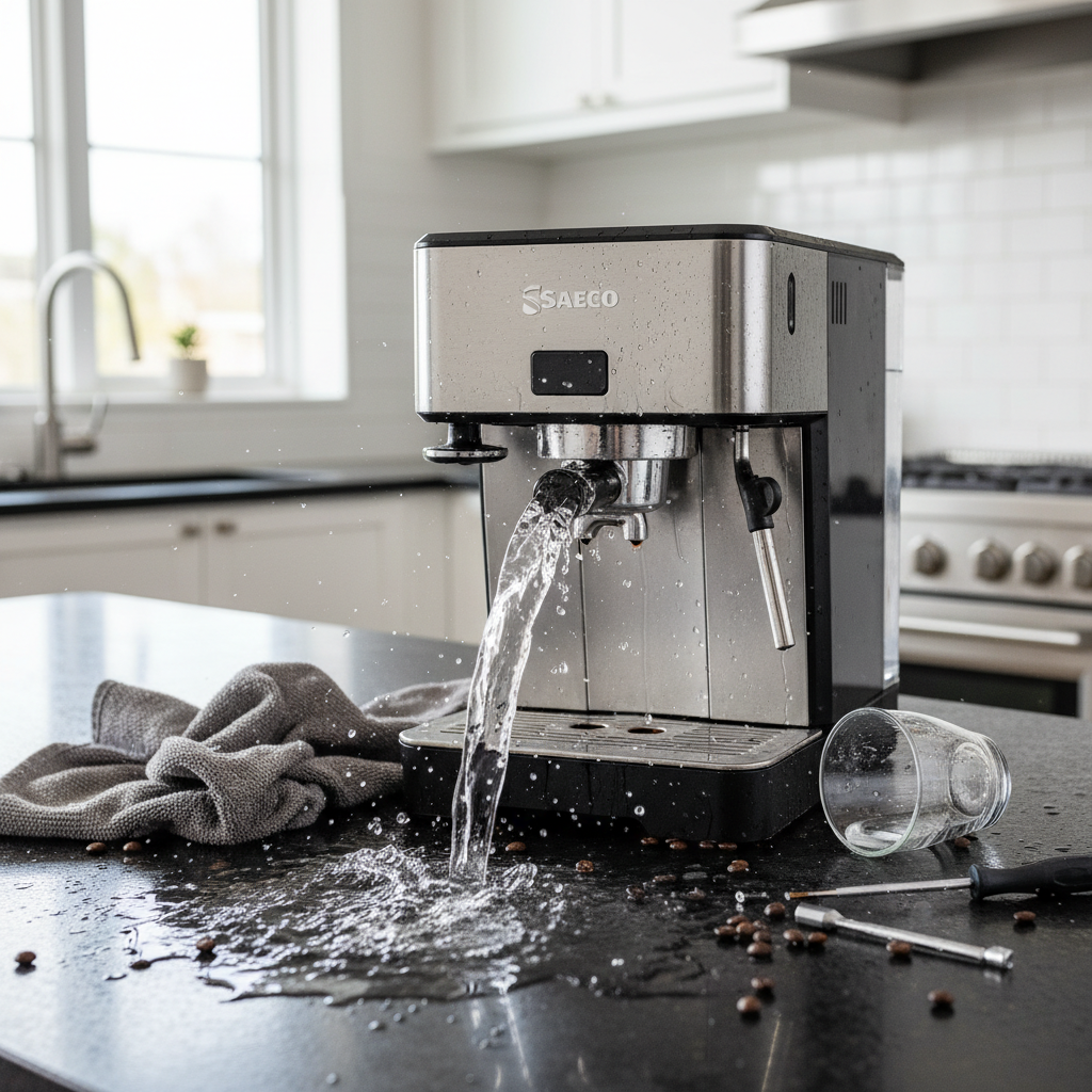 z ekspresu leci woda zamiast kawy